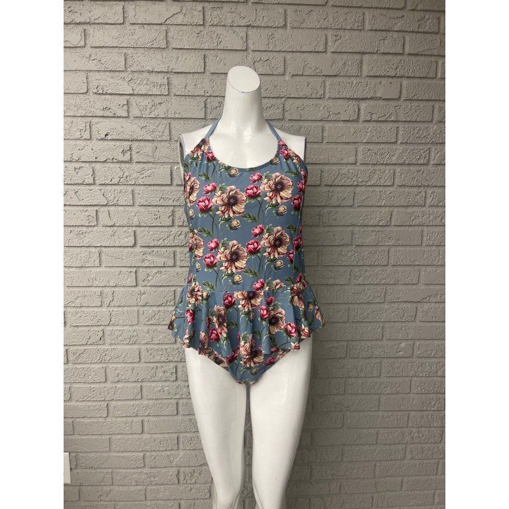Vigoss Floral Halter One Piece Swimwear Size 1X NWOT - Picture 2 of 10